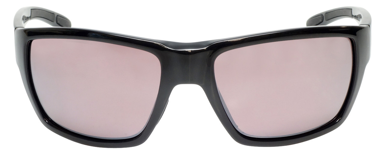 Front View of Smith Highwater Ladies Sunglasses Black/Chromapop Polarchromic Ignitor Pink 64mm