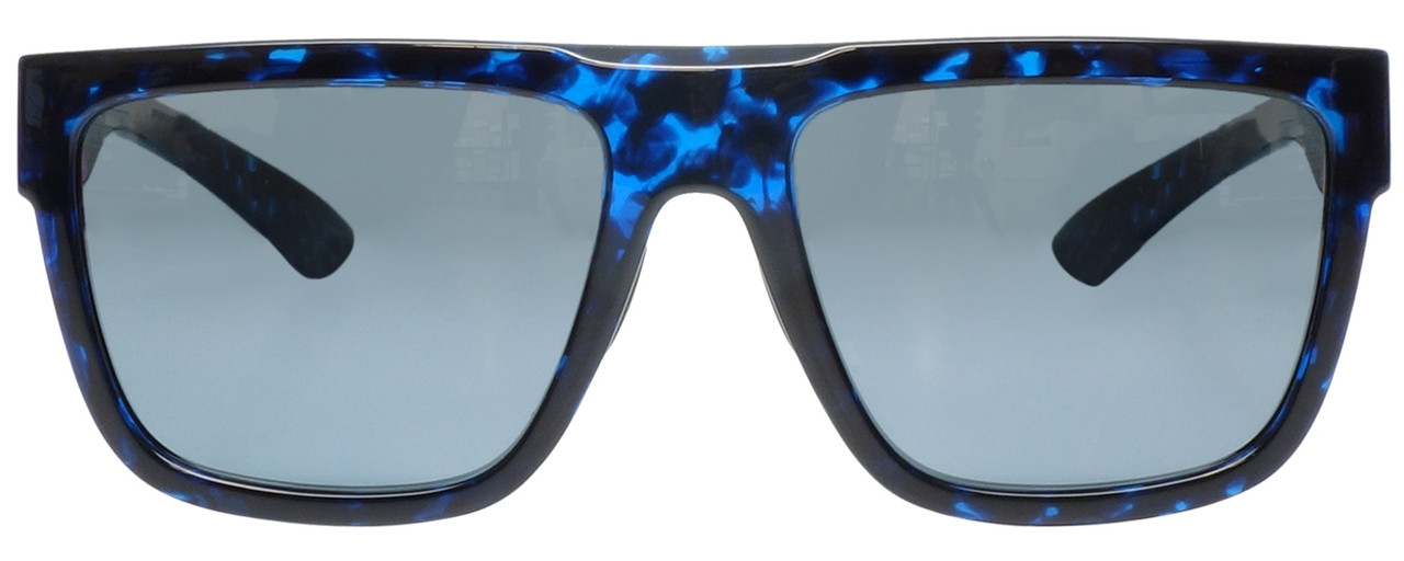 Front View of Smith COMEBACK Sunglasses in Blue Tortoise/Polarized Platinum Silver Mirror 58mm