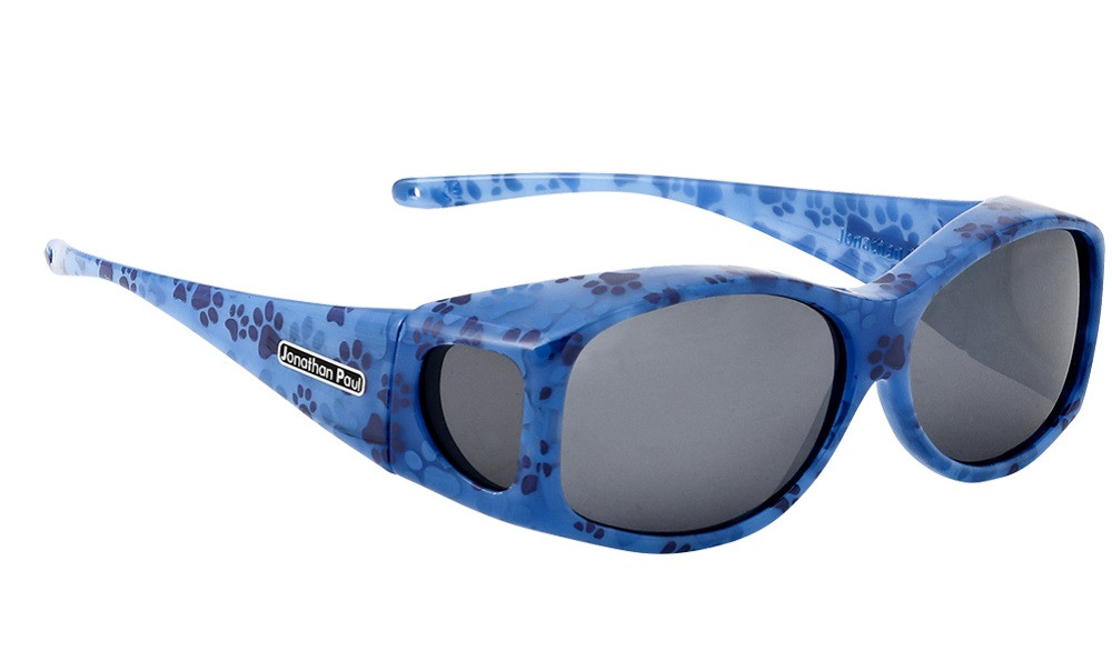 Jonathan Paul Fitover Polarized Sunglass Kids X-Small Glides-14 Blue Paws & Gray