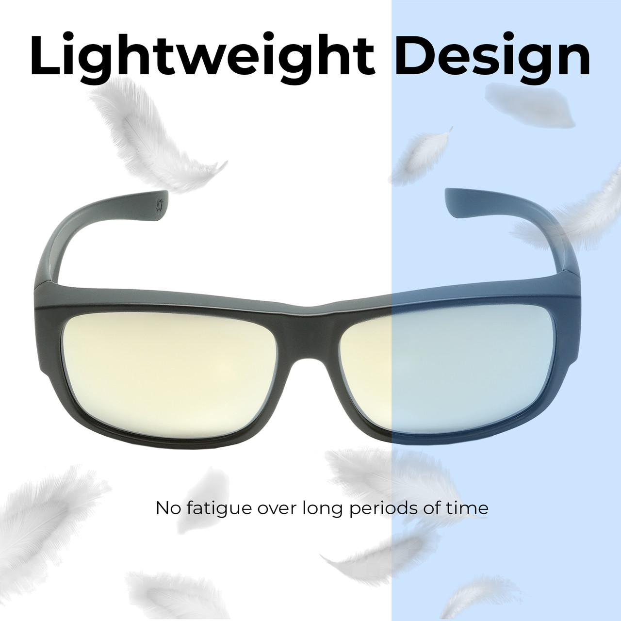 Lightweight Illustration of Calabria 9011-RRV Large Polarized Fitover Sunglasses Matte Black & Gold Mirror