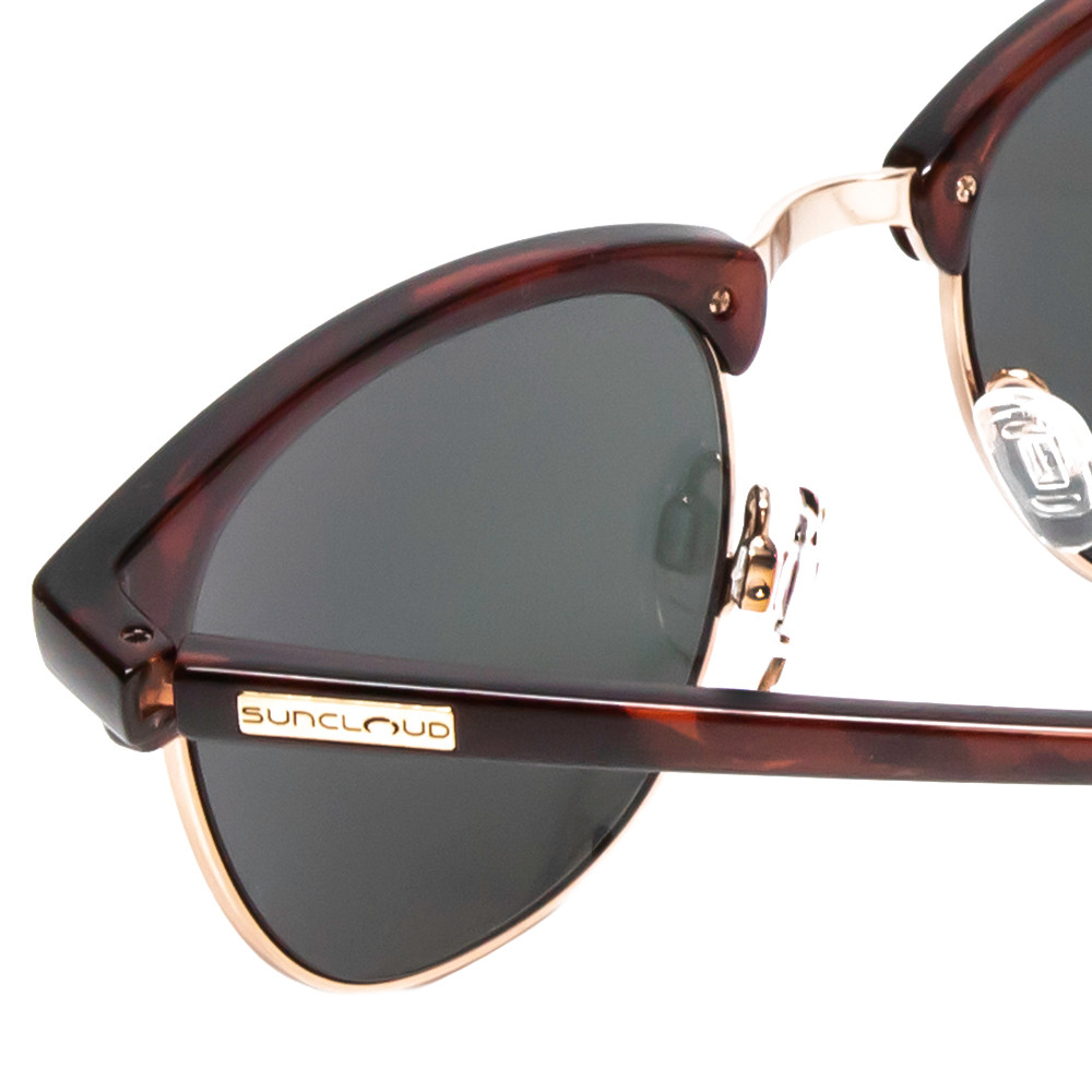 Suncloud Step Out Polarized Sunglasses Unisex Metal Classic Retro in Tortoise Havana & Pink Gold Mirror