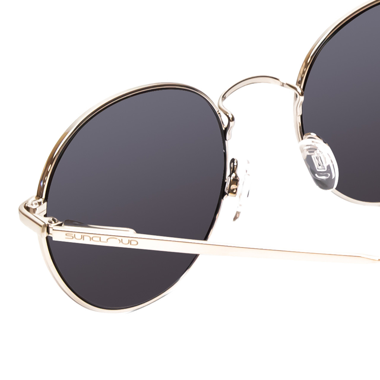Suncloud Bridge City Polarized Sunglasses Metal Pilot/Pilot in Silver & Silver Mirror