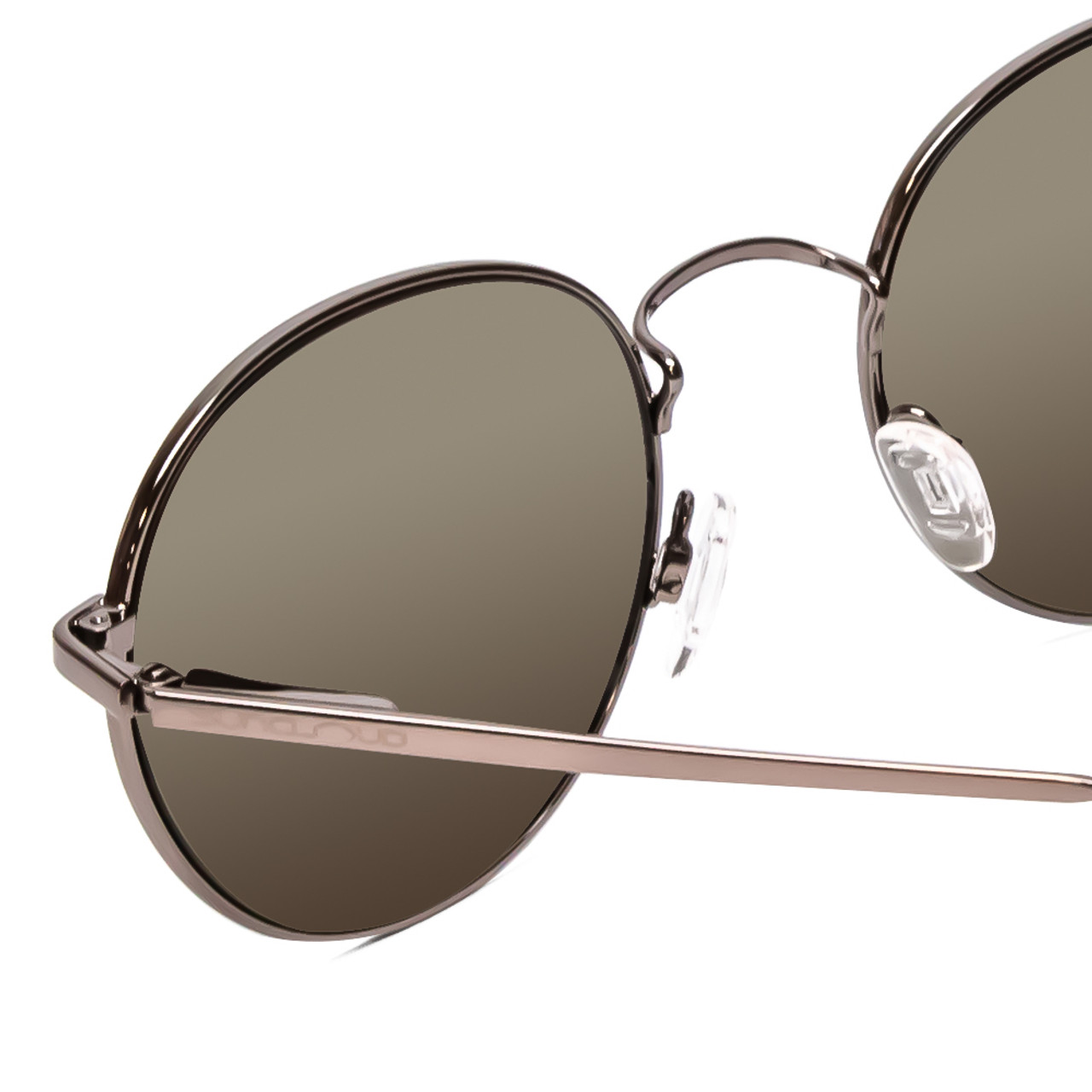 Suncloud Bridge City Polarized Sunglasses Metal Pilot/Pilot in Gunmetal Silver & Blue Mirror