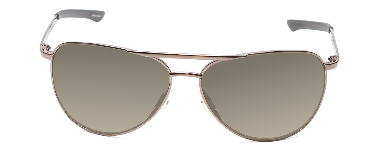 Front View of Smith Serpico Slim 2 Pilot Sunglasses Gun Metal Black/Polarize Grey Green 60mm