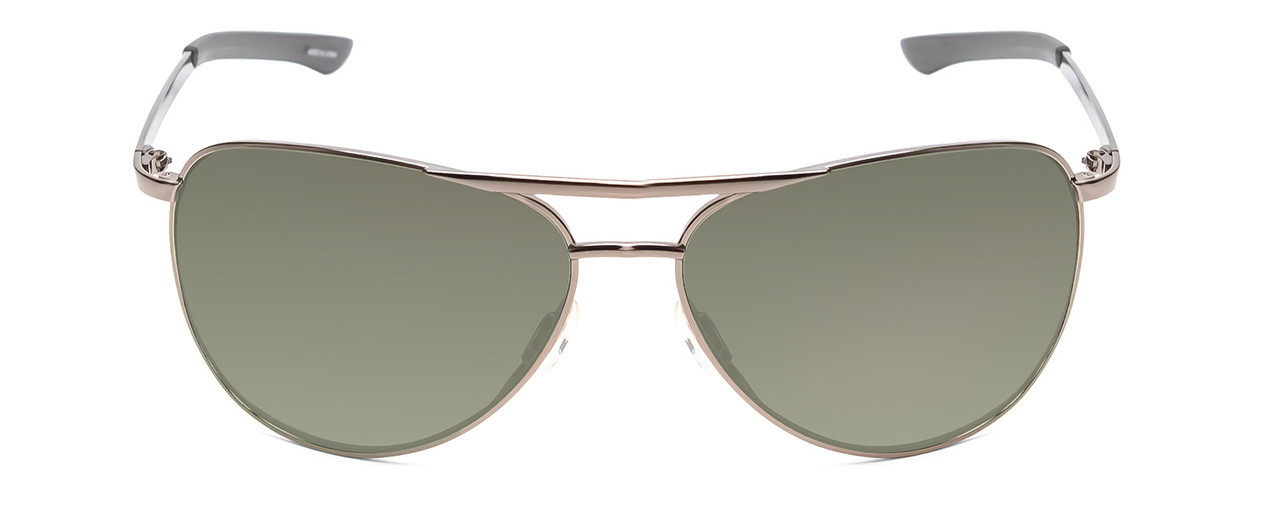 Front View of Smith Serpico Slim 2 Pilot Sunglasses Gun Metal Black/Polarize Grey Green 60mm