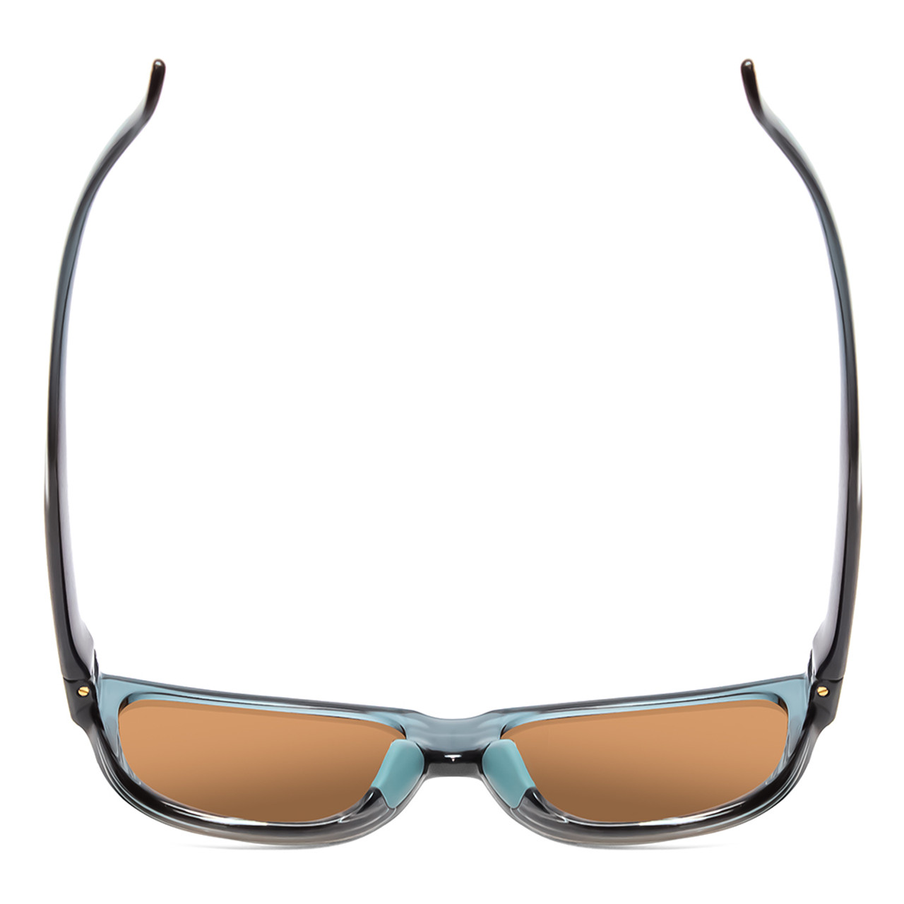 Top View of Smith Lowdown Slim 2 Sunglasses Crystal Green Blue/Chromapop Polarize Brown 53mm