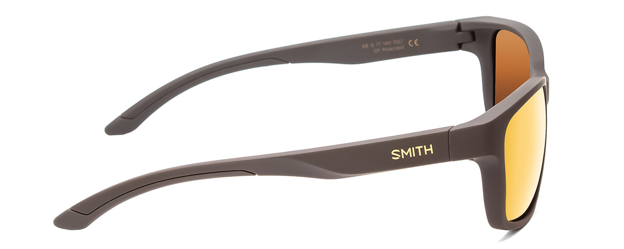 Side View of Smith Basecamp Sunglasses Gravy Grey/Chromapop Polarized Bronze Gold Mirror 58mm