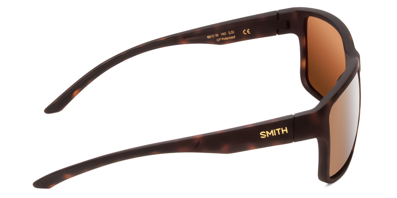 Side View of Smith Emerge Unisex Sunglasses Matte Tortoise Havana Gold/CP Polarize Brown 60mm