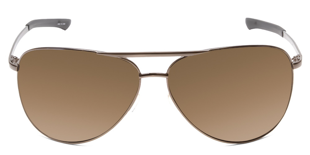 Front View of Smith Serpico Slim 2 Pilot Sunglasses Gun Metal w/CP Polarized Gray Green 65mm