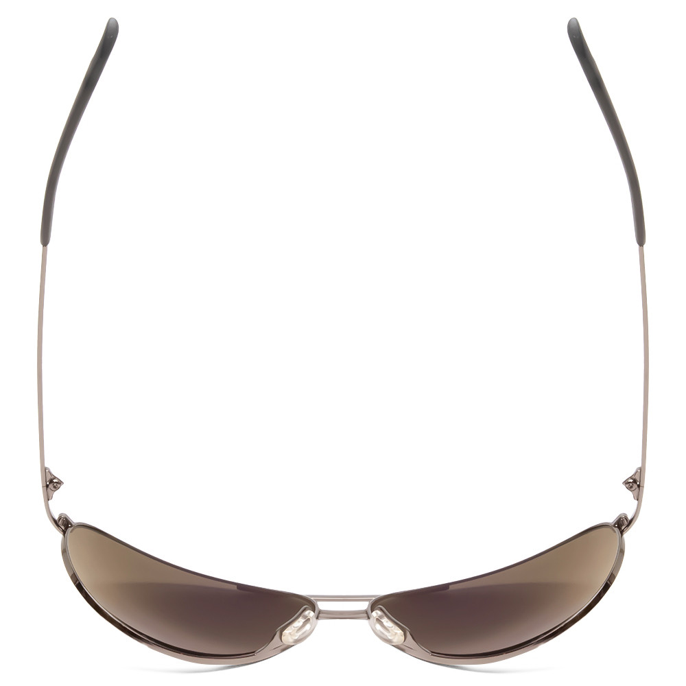 Top View of Smith Serpico Slim 2 Pilot Sunglasses Gun Metal w/CP Polarized Gray Green 65mm