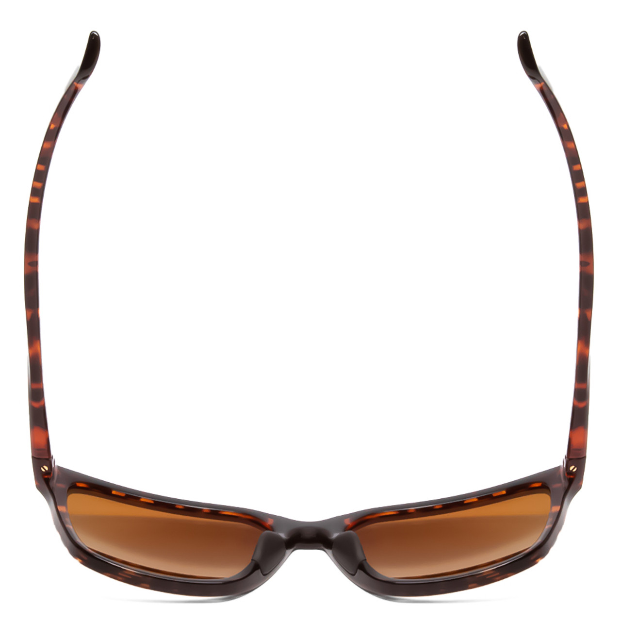 Top View of Smith Shoutout Retro Sunglasses in Tortoise Havana Gold/CP Polarized Brown 57 mm