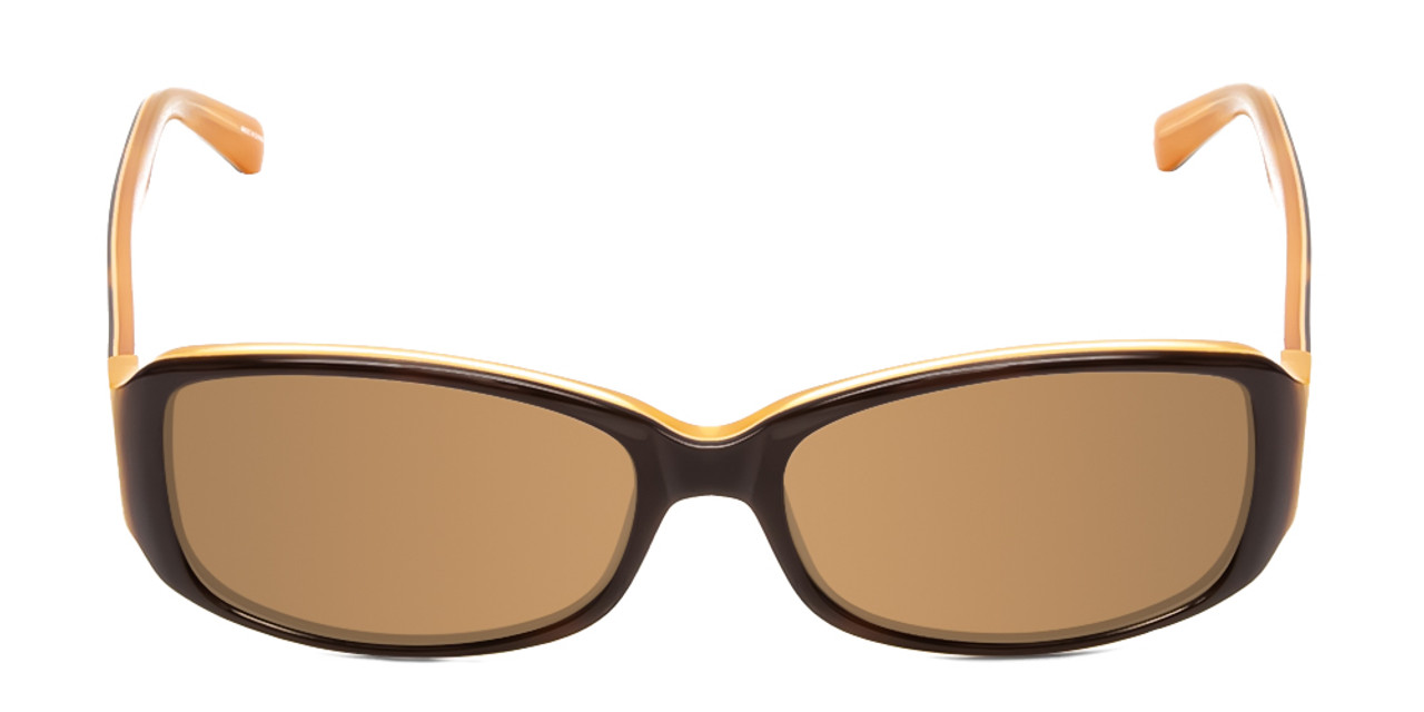 Front View of Kate Spade Paxton Lady Polarized Sunglasses Tortoise Saffron Caramel/Brown 53 mm