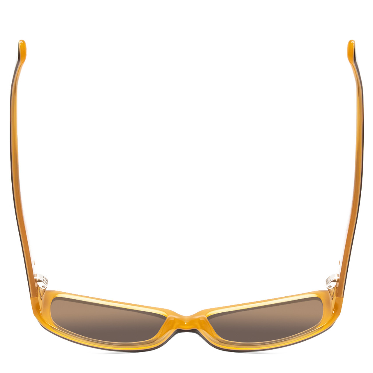Top View of Kate Spade Paxton Lady Polarized Sunglasses Tortoise Saffron Caramel/Brown 53 mm