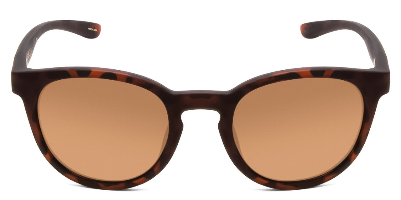 Front View of Smith Eastbank Unisex Round Sunglasses Matte Tortoise Gold/Polarized Brown 52 mm