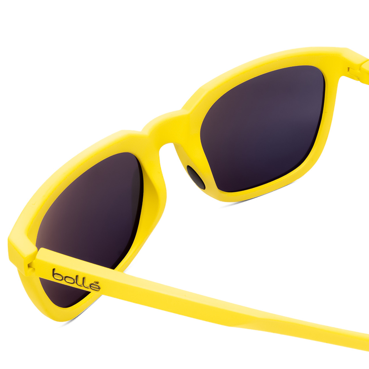 Close Up View of Bolle Talent Lady Classic Polarized Sunglasses Matte Chartreuse Yellow/Grey 51mm