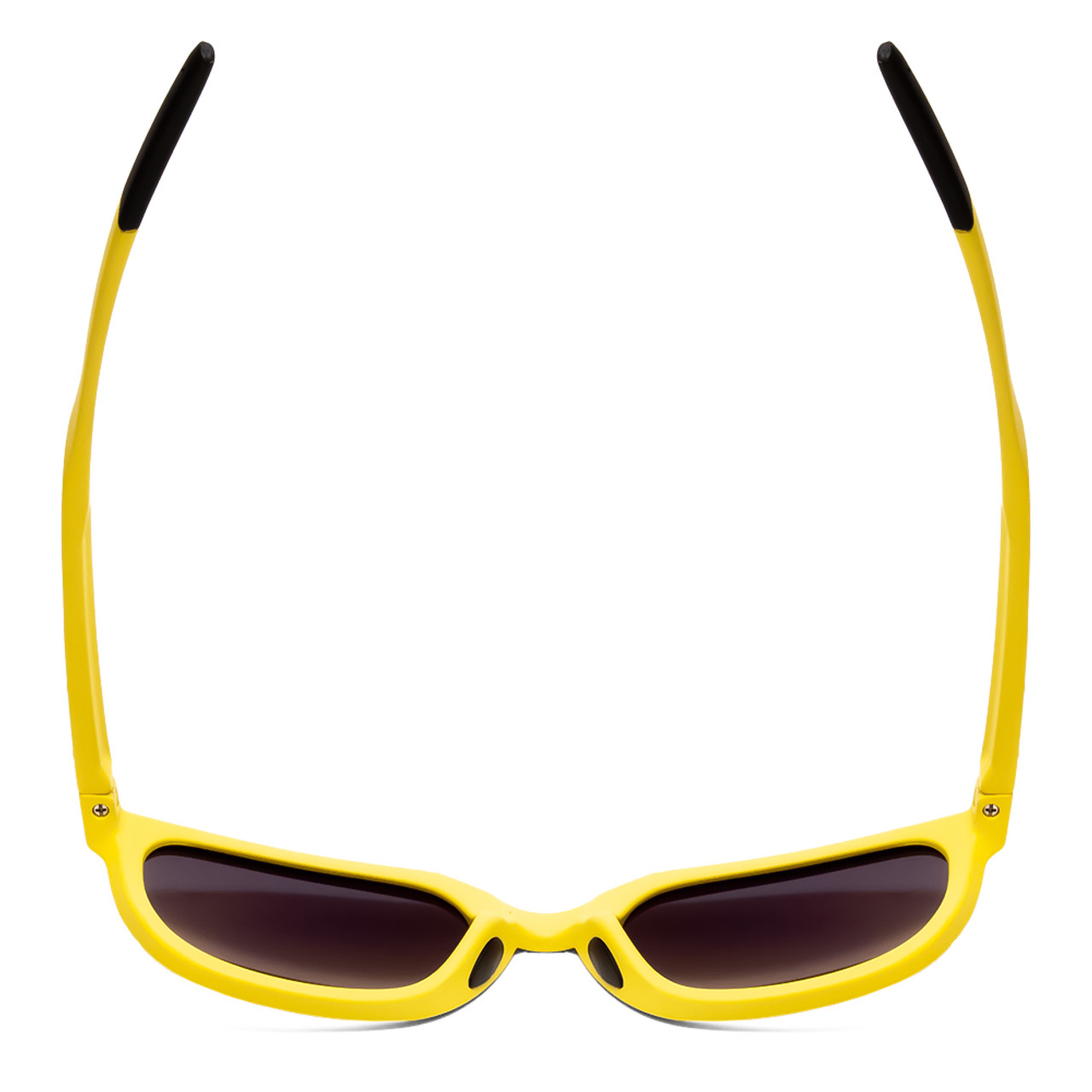 Top View of Bolle Talent Lady Classic Polarized Sunglasses Matte Chartreuse Yellow/Grey 51mm