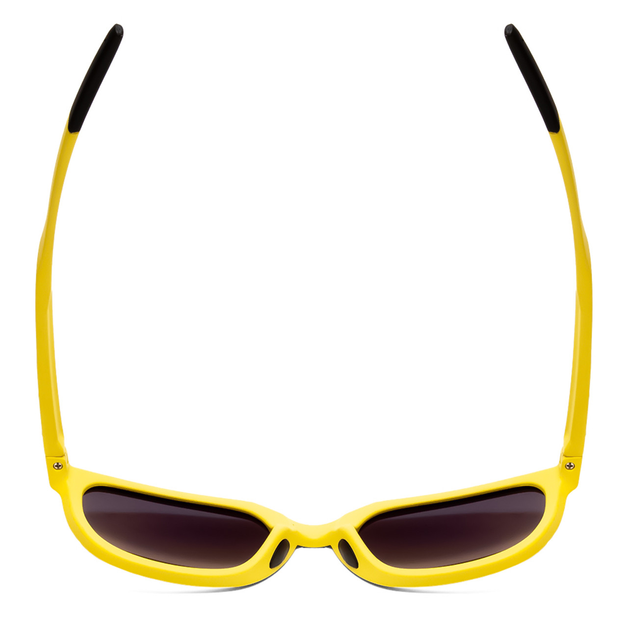 Top View of Bolle Talent Lady Classic Polarized Sunglasses Matte Chartreuse Yellow/Grey 51mm