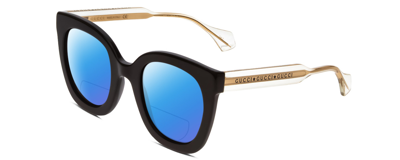 Gucci Black Crystal-Cut Sunglasses