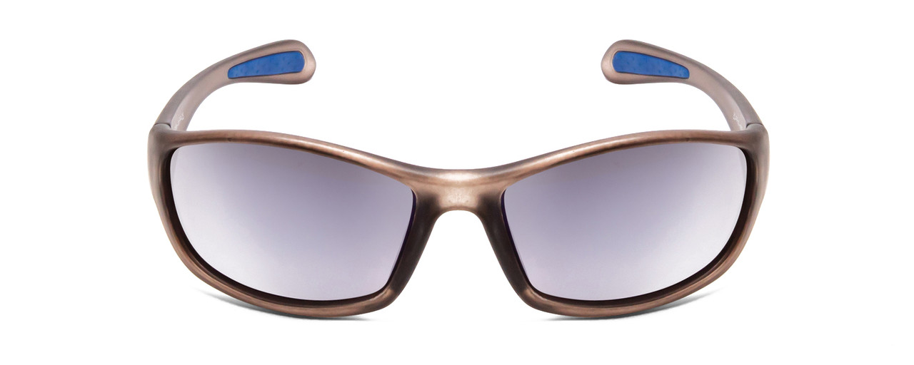 Front View of Coyote FP-05 Unisex Designer Polarized Sunglasses in Matte X-Tal Grey/Blue 60 mm