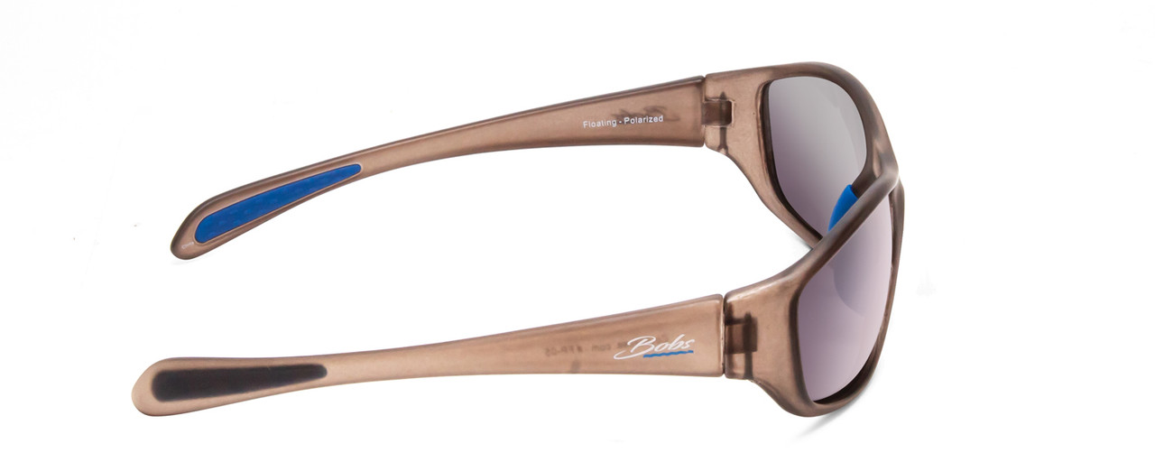 Side View of Coyote FP-05 Unisex Designer Polarized Sunglasses in Matte X-Tal Grey/Blue 60 mm
