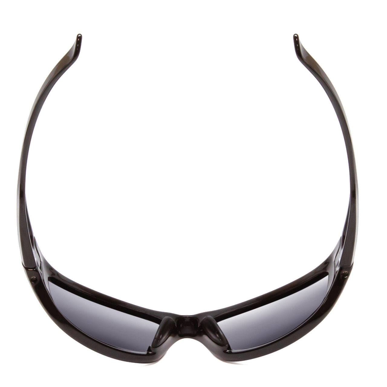 Top View of Coyote P-19 Unisex Designer Polarized Sunglasses Black Grey & Silver Mirror 60mm