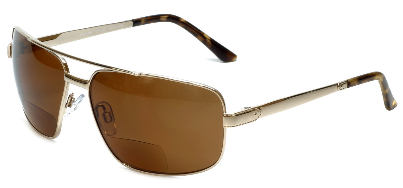 Grand Banks Polarized Bi-Focal Readers: 476BF in Gold & Amber