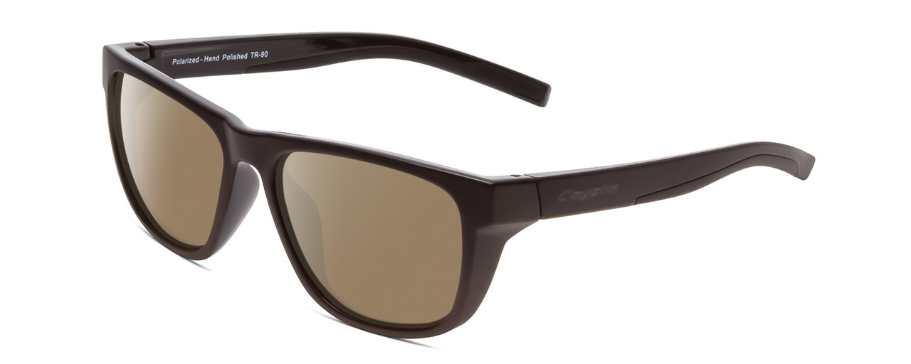 Coyote Redfin Mens Square Polarized Sunglasses Black Grey 55mm
