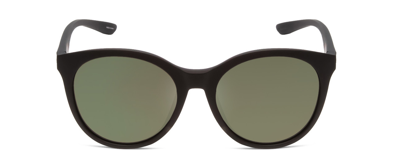 Front View of Smith Bayside Unisex Cateye Sunglasses Black/ChromaPop Polarized Gray Green 54mm