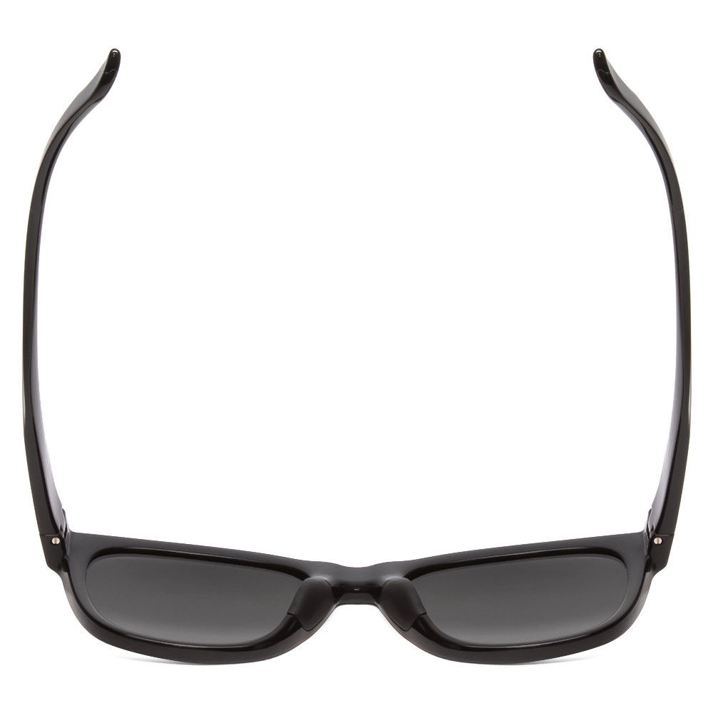 Top View of Smith Caper Ladies Cateye Designer Sunglasses in Black/Polarized Gray Green 53mm