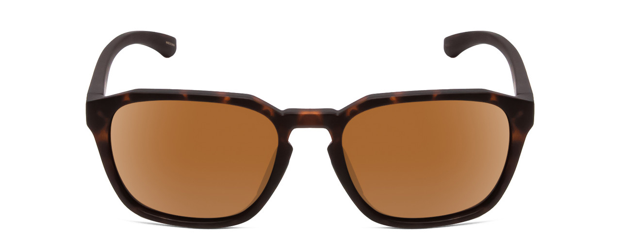 Front View of Smith Contour Unisex Square Sunglasses in Tortoise Gold/CP Polarized Brown 56 mm