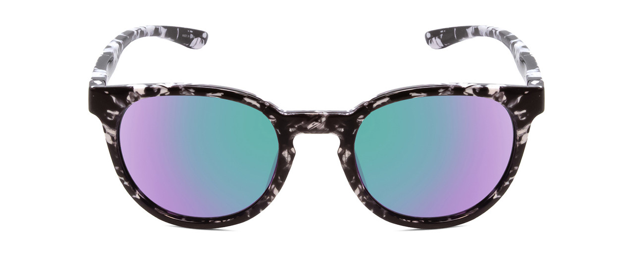 Front View of Smith Eastbank Sunglasses Black Marble Tortoise/CP Polarized Purple Mirror 52 mm