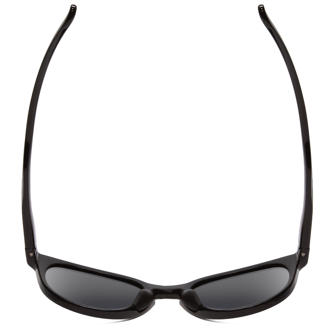 Top View of Smith Eastbank Unisex Round Designer Sunglasses Gloss Black/Polarized Gray 52 mm