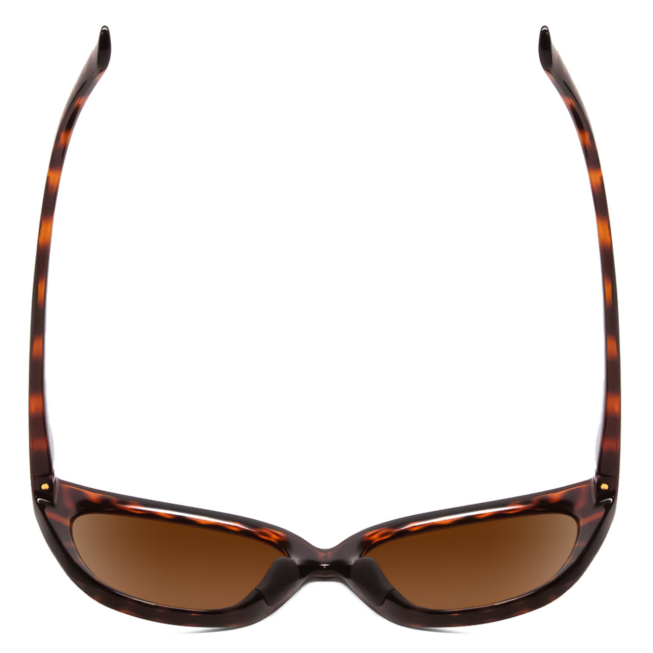 Top View of Smith Era Women Cateye Sunglasses in Tortoise/CP Polarized Rose Gold Mirror 55mm