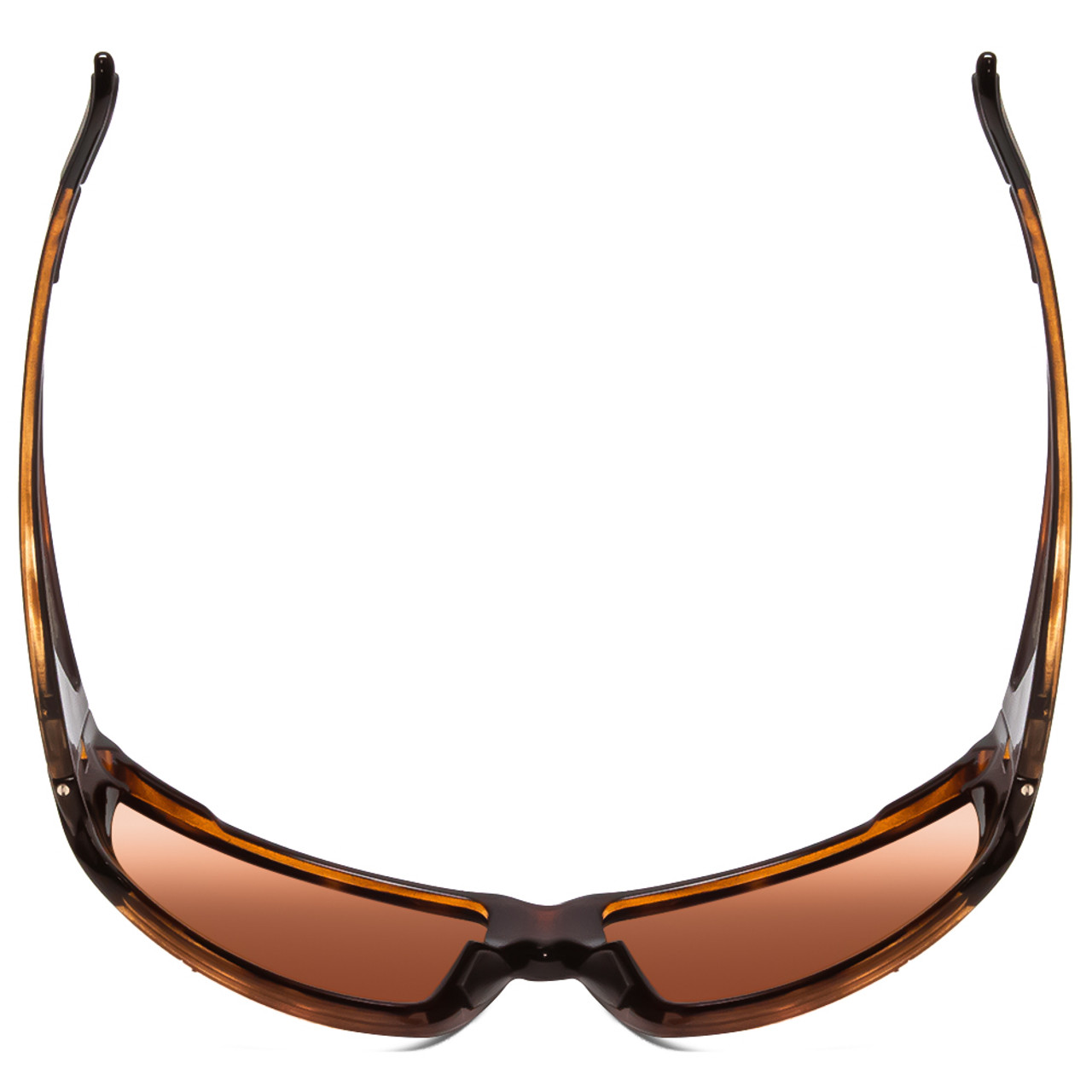 Top View of Smith Guides Choice Unisex Sunglasses in Tortoise Brown/Polarchromic Copper 62mm