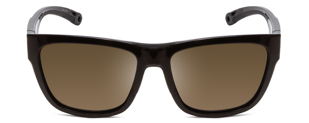 Front View of Smith Joya Ladies Square Sunglasses in Black/ChromaPop Polarized Gray Green 56mm