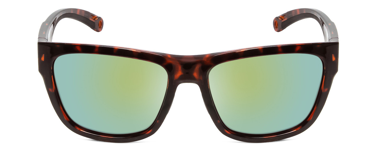Front View of Smith Joya Ladies Sunglasses Tortoise Brown Gold/CP Polarized Green Mirror 56 mm