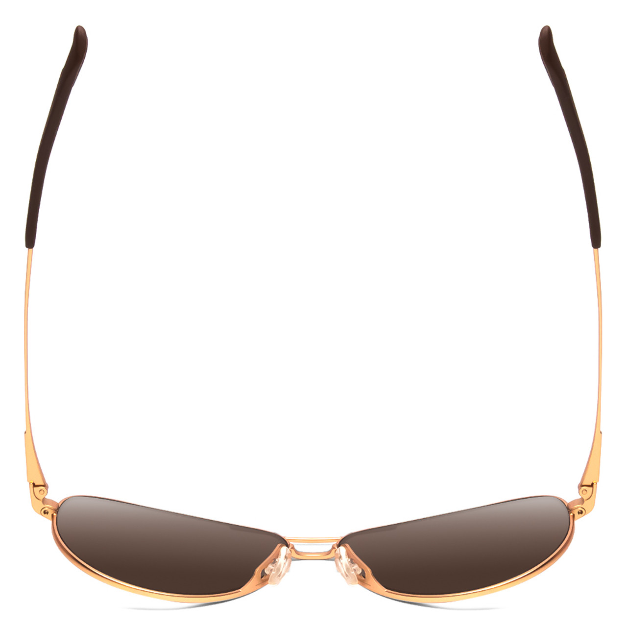 Top View of Smith Langley Unisex Pilot Sunglasses in Rose Gold Black/Polarized Brown 60 mm