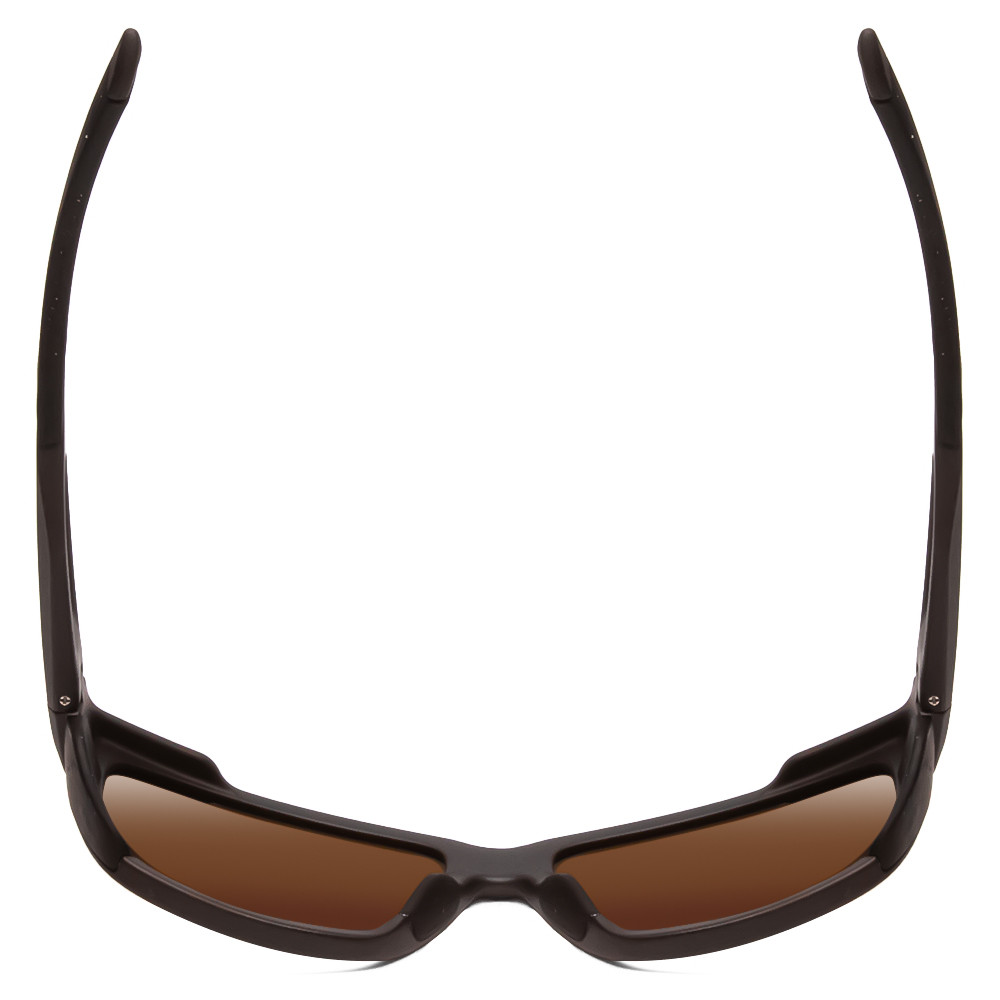 Top View of Smith Longfin Wrap Sunglasses in Gravy Grey/CP Polarized Bronze Mirror Gold 59mm