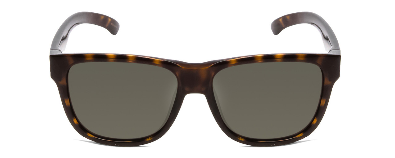 Front View of Smith Lowdown Slim 2 Sunglasses in Tortoise Brown Gold/Polarized Gray Green 53mm