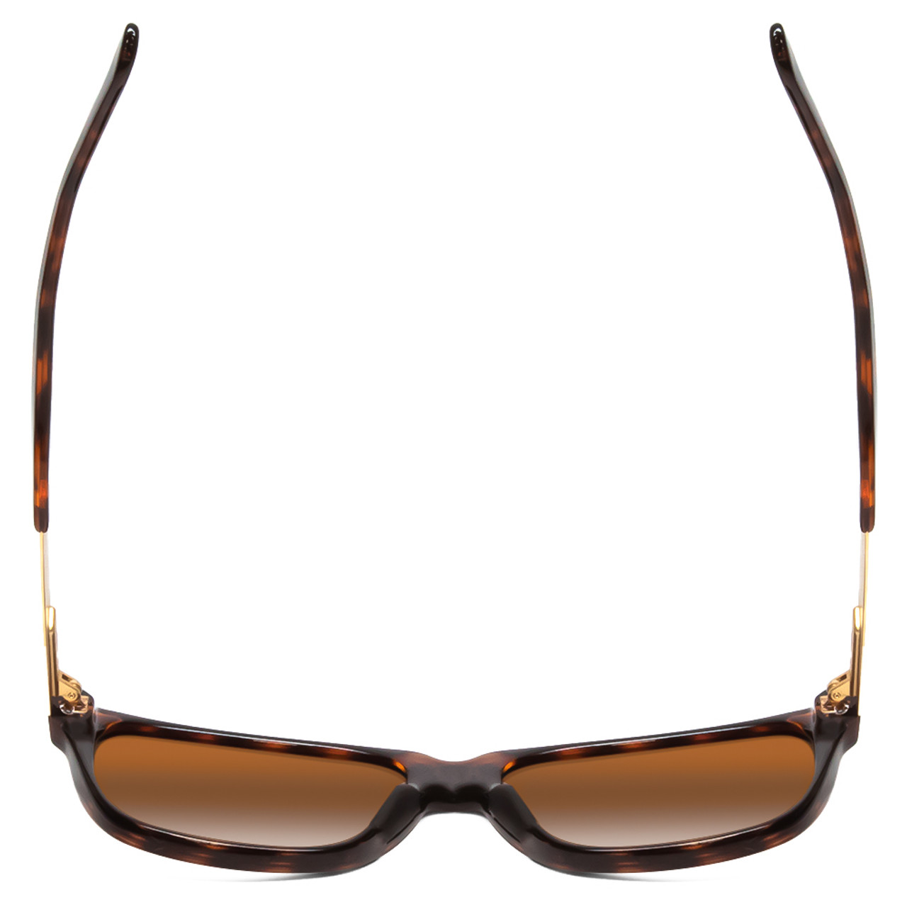 Top View of Smith Lowdown Steel Classic Sunglasses Dark Tortoise Gold/CP Polarize Brown 56mm