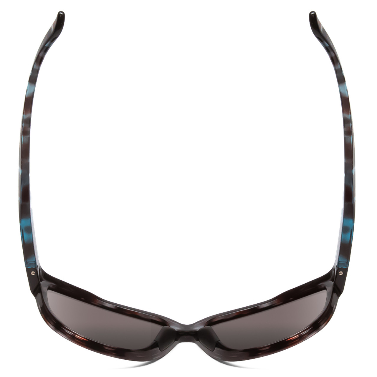 Top View of Smith Monterey Cateye Sunglasses in Tortoise/CP Glass Polarized Blue Mirror 58mm