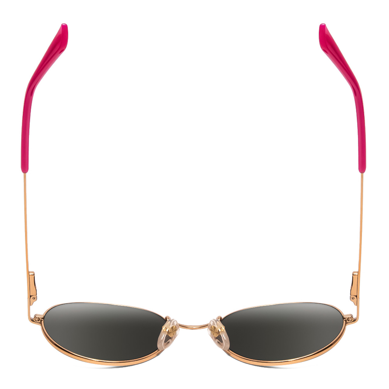 Top View of Smith Optics Prep Unisex Round Designer Sunglasses Polarized Rose Gold Pink 53mm