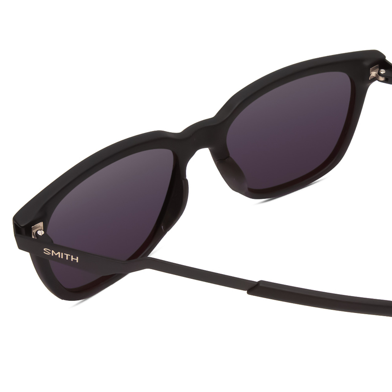 Close Up View of Smith Roam Unisex Classic Designer Sunglasses in Black/ChromaPop Polarized 53 mm