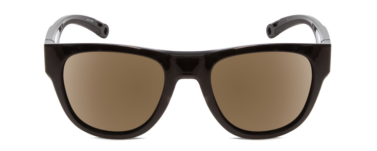 Front View of Smith Rockaway Women Cateye Sunglasses Black/ChromaPop Polarized Gray Green 52mm