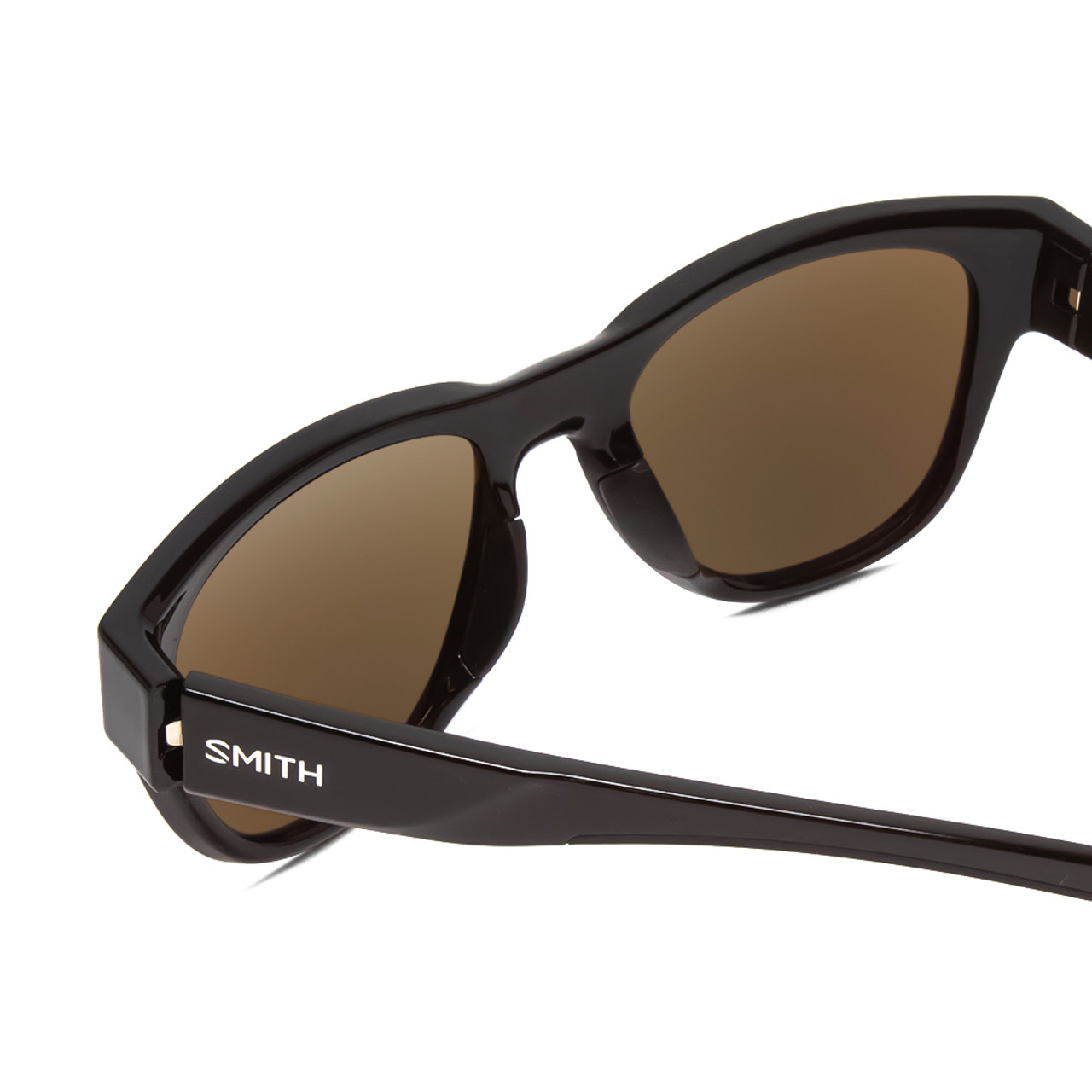 Close Up View of Smith Rockaway Women Cateye Sunglasses Black/ChromaPop Polarized Gray Green 52mm