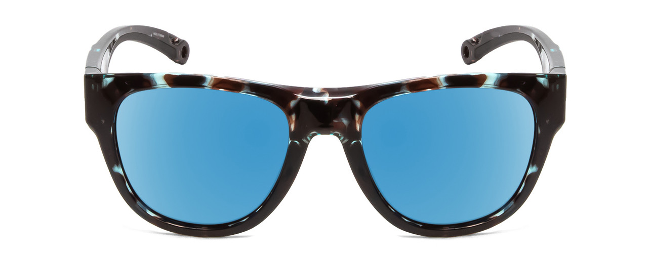 Front View of Smith Rockaway Ladies Cateye Sunglasses Tortoise/CP Polarized Blue Mirror 52 mm