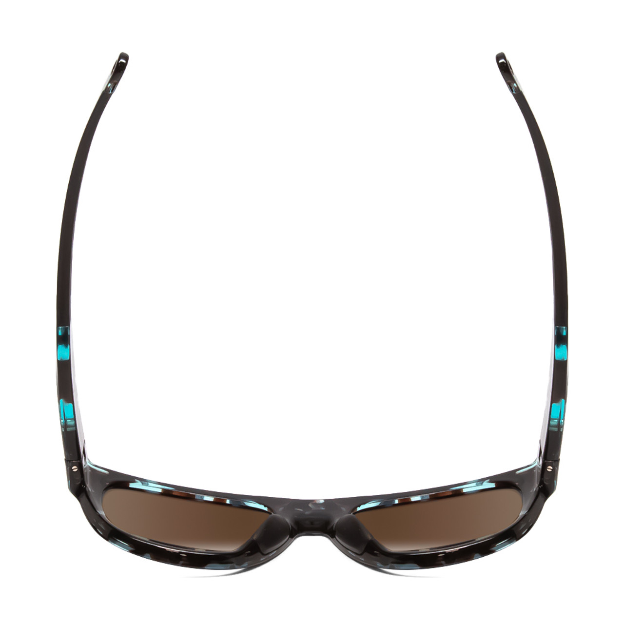 Top View of Smith Rockaway Ladies Cateye Sunglasses Tortoise/CP Polarized Blue Mirror 52 mm
