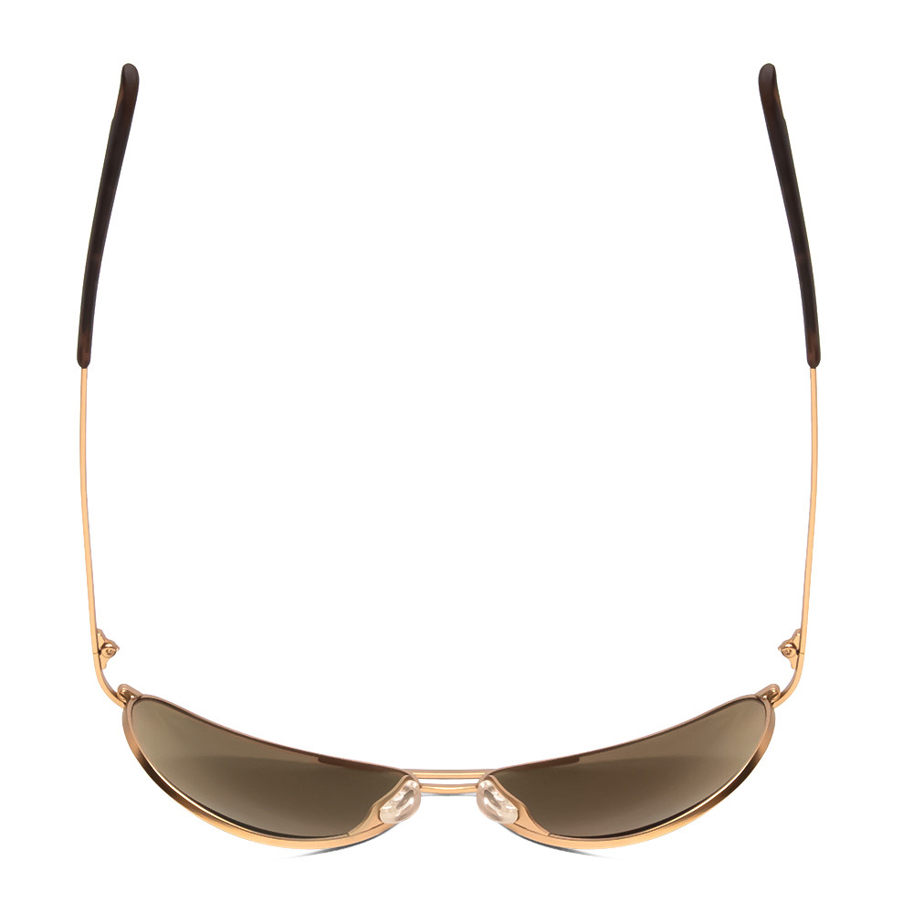 Top View of Smith Serpico Slim 2 Unisex Pilot Sunglasses Gold/CP Polarized Gray Green 60mm