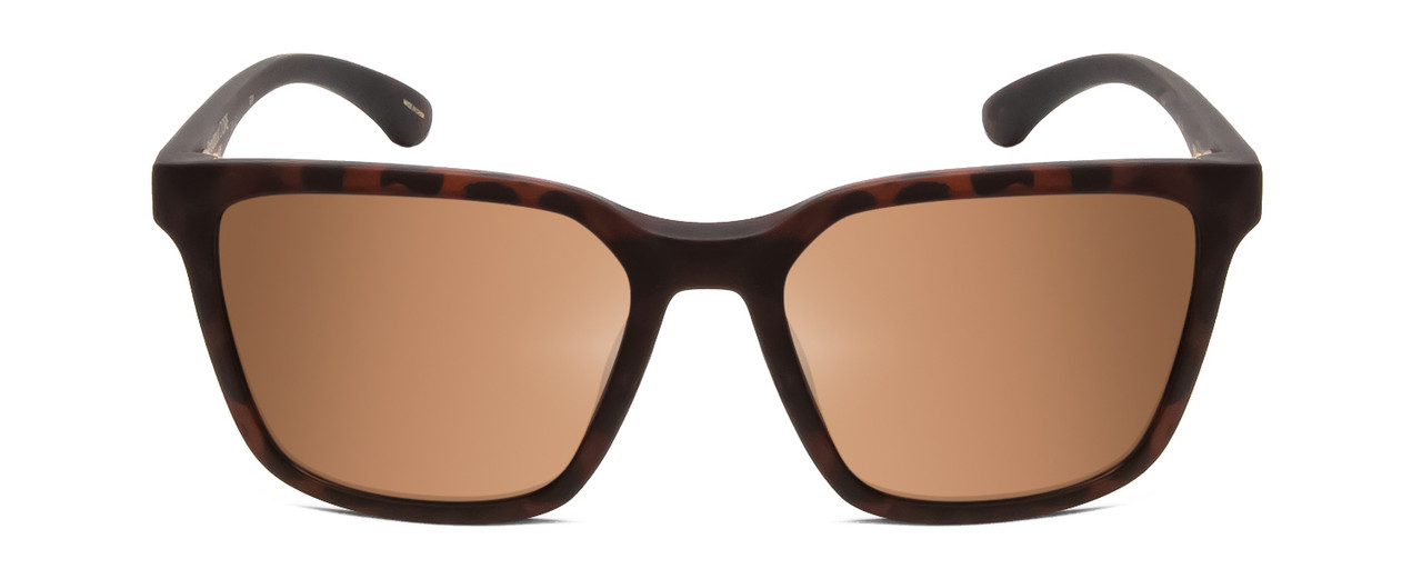 Front View of Smith Shoutout Core Unisex Retro Sunglasses Tortoise Gold/Polarized Brown 57 mm