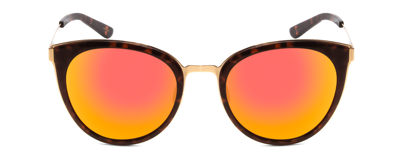 Front View of Smith Somerset Ladies Cateye Sunglass Tortoise/CP Polarize Rose Gold Mirror 53mm